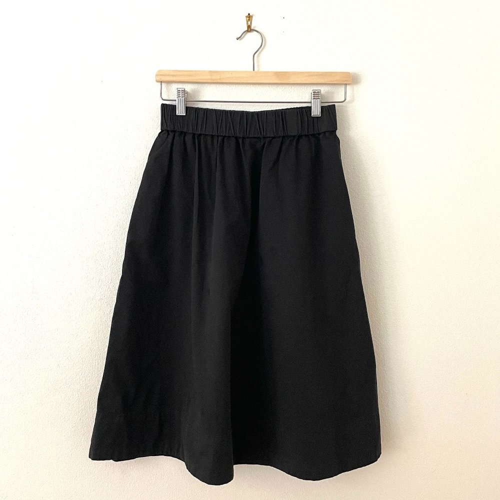 Everlane Cotton Skirt – Black – Size 6